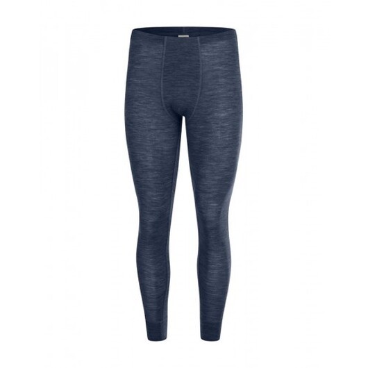 Långkalsonger Herr I 100% Merinoull, 1x1 Ribb Navy Melange M