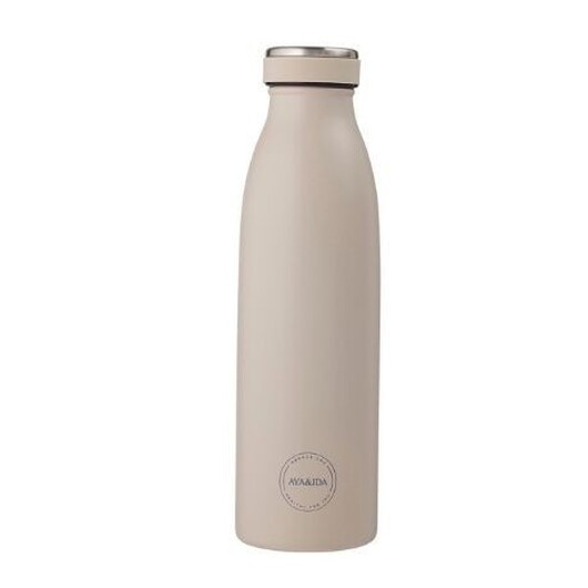 Aya&ida, Drinking Bottle, Vattenflaska Med Lock, 500 Ml, Cream Beige