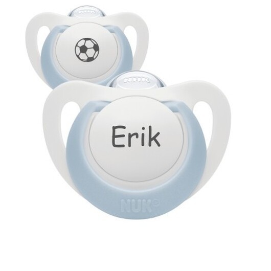 Nuk Star, Storlek 0 ( 0-2 Mån.), Anatomisk - Silikon, Napp Med Namn