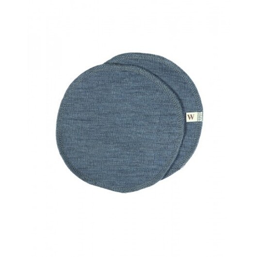 Amningsinlägg I 100% Ekologisk Merinoull, 1 Set, Oeko-texÂ® Blue Mélange Medium (ca. 15 Cm I Diameter)