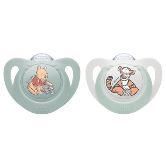 Nuk Napp, Disney, Storlek 2 (6-18 Mån.), Anatomisk, Silikon 2-pack