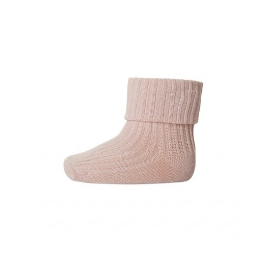 Baby Ankelsockor I Merinoull Med Omvik Rose Dust 29/32