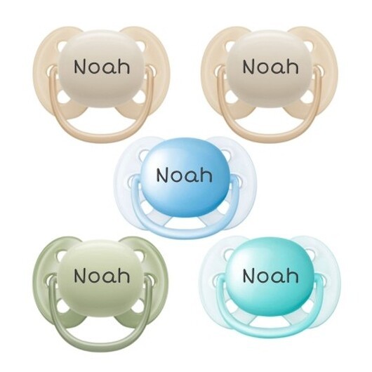 Philips Avent Ultra Soft, Storlek 1 (0-6 Mån.), Symmetrisk - Silikon , Namnnappar , 5-pack