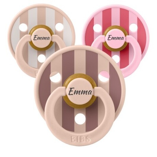 Bibs X Moomins Colour, Storlek 2 (6+ Mån.), Rund - Latex, Namnnappar, 5-pack