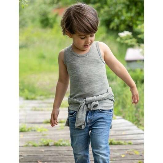 Tank Top I Ull/silke 164 Light Grey Mélange