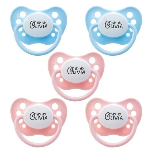 Nip Classic, Storlek 1 (0-6 Mån.), Anatomisk - Latex, Namnnappar , 5-pack