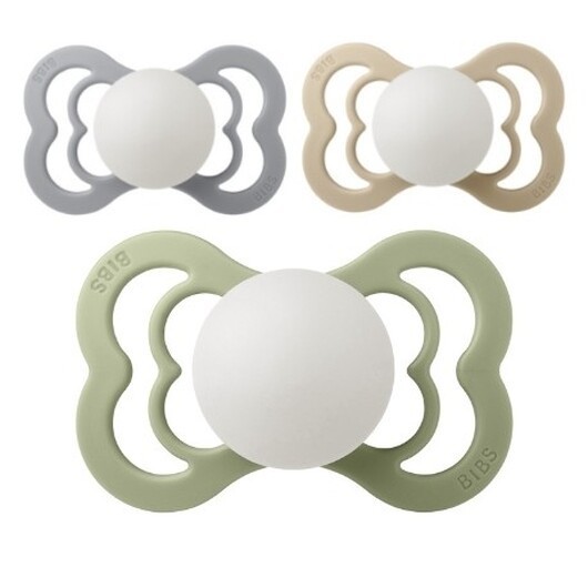 Bibs Supreme Night Glow, Storlek 2 (6+ Mån., Symmetrisk - Silikon