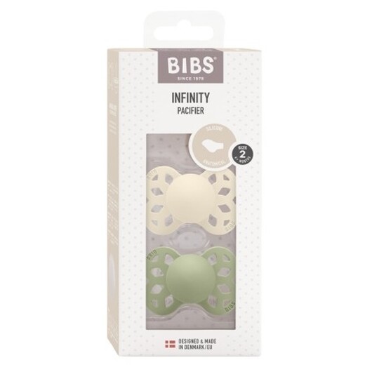 Bibs Infinity 2-pack, Storlek 2 (6+ M), Anatomisk - Silikon