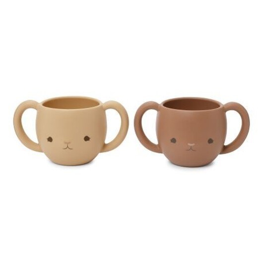 Konges Sløjd,  Cutie Drickmugg Med Handtag, 2-pack, Copper Brown/rose Sand