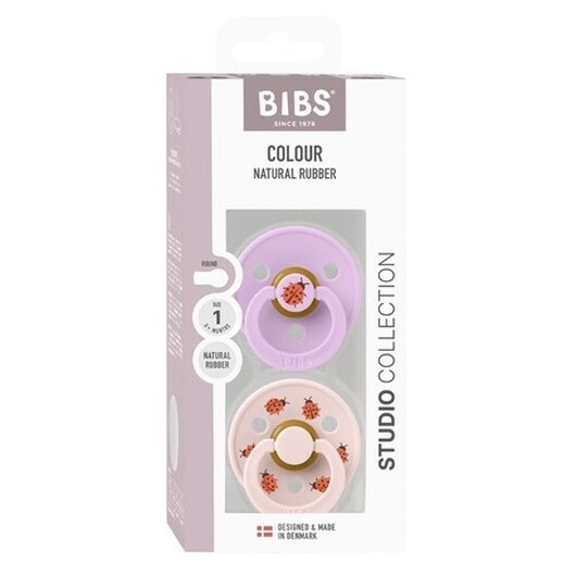 Bibs Studio Line - 2 Pack, Storlek 1 (0-6 Mån.), Rund - Latex,