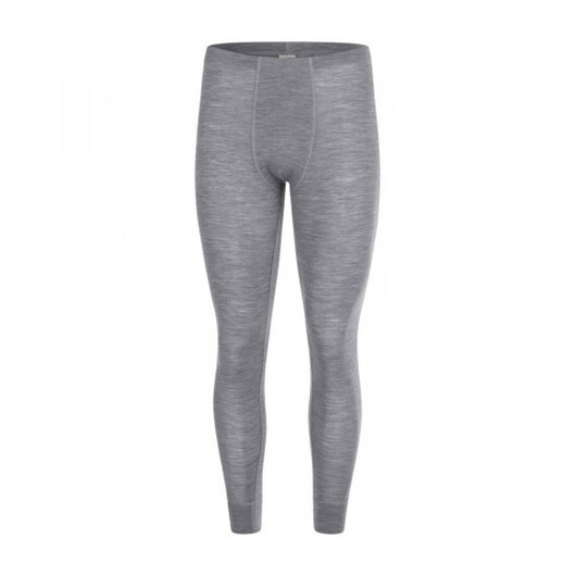 Långkalsonger Herr I 100% Merinoull, 1x1 Ribb Grey Melange Xl