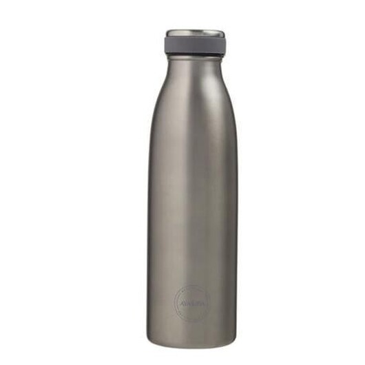 Aya&ida, Drinking Bottle, Vattenflaska Med Lock, 500 Ml, Cool Grey