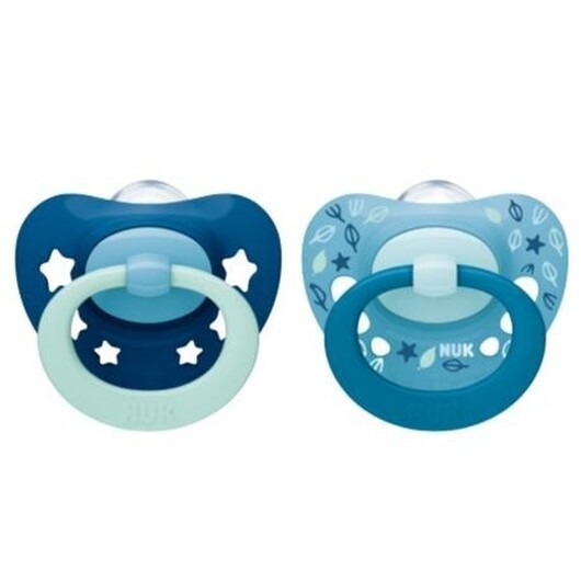 Nuk Signature, Storlek 2 (6-18 Mån.), Anatomisk - Silikon, 2-pack