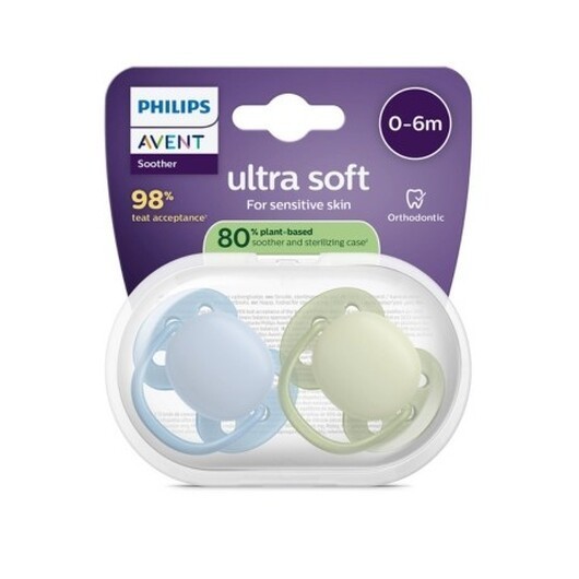 Philips Avent, Ultra Soft, Strl. 1 (0 - 6 Mån), 80 % Växtbaserad, 2-pack
