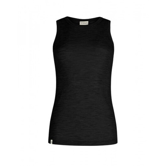 Tank Top Dam I 100% Merinoull, 1x1 Ribb Black S