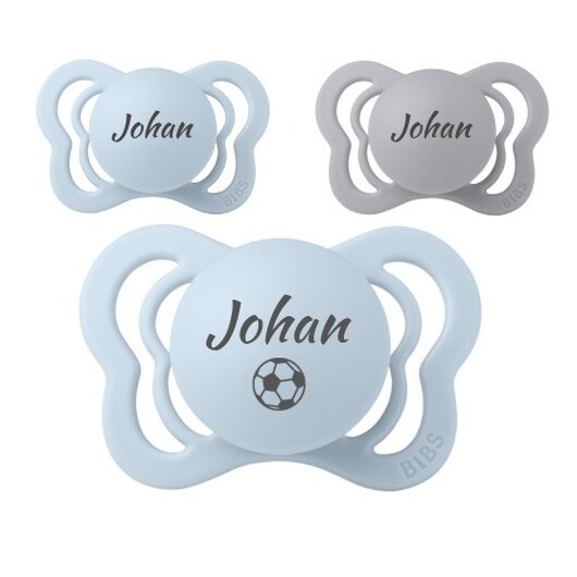 Bibs Couture, Storlek 1 (0-6 Mån.), Anatomisk - Latex, Namnnappar