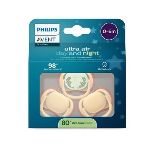 Philips Avent, 80% Växtbaserad, Ultra Air Nighttime, Strl. 1 (0 - 6 Mån), 3-pack