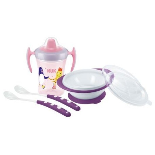 Nuk  Måltidsset, Learn-to-eat, Pink / Purple,  6+m