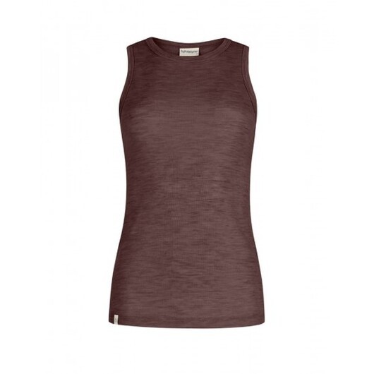 Tank Top Dam I 100% Merinoull, 1x1 Ribb Plum Melange Xl