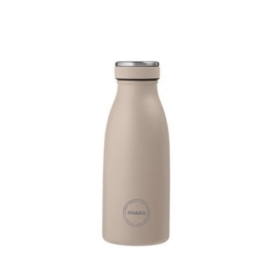 Aya&ida, Drinking Bottle, Vattenflaska Med Lock, 350 Ml, Cream Beige