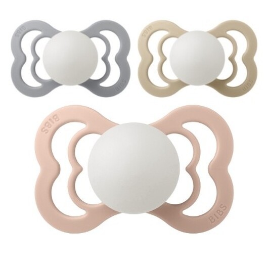 Bibs Supreme Night Glow, Storlek 2 (6+ Mån., Symmetrisk - Latex