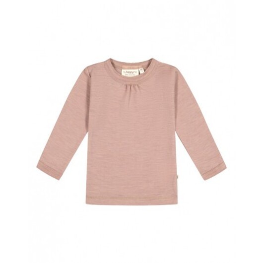 Ribbad Tröja I Merinoull Med Rynk Vid Halsen, Oeko-texÂ®