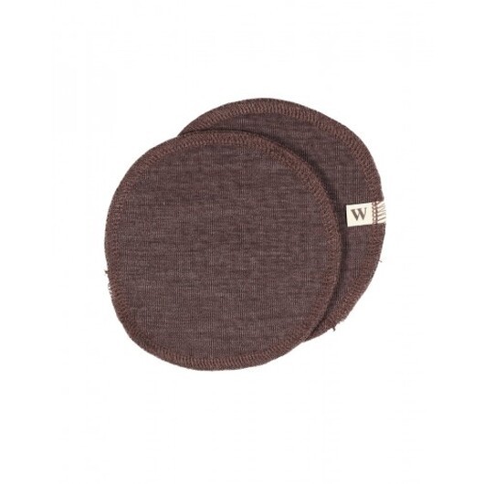 Amningsinlägg I 100% Ekologisk Merinoull, 1 Set, Oeko-texÂ® Plum Melange Medium (ca. 15 Cm I Diameter)