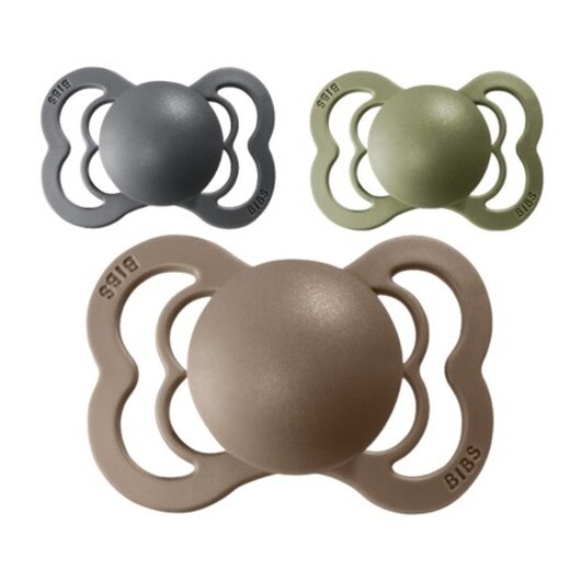 Bibs Supreme, Storlek 1 (0-6 Mån.), Symmetrisk - Silikon