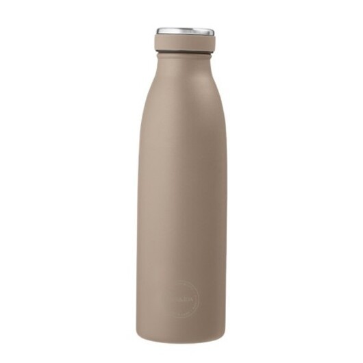 Aya&ida, Drinking Bottle, Vattenflaska Med Lock, 500 Ml, Dusty Brown