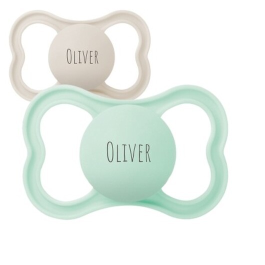 Mam Supreme, Storlek 2 (6-16mån), Symetrisk - Silikon, Namnnappar