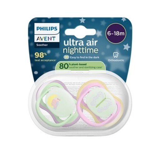 Philips Avent, 80% Växtbaserad, Ultra Air Nighttime, Strl. 2 (6-18 Mån)