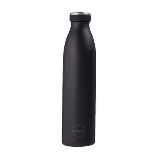 Aya&ida,  Drinking Bottle, Vattenflaska Med Lock, 750 Ml, Matte Black