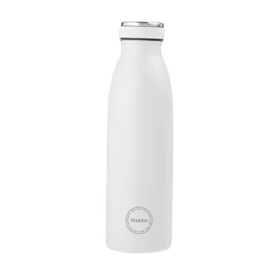 Aya&ida, Drinking Bottle, Vattenflaska Med Lock, 500 Ml, Winter White