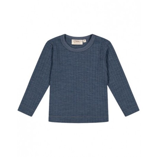 Långärmad T-shirt I 100% Merinoull Med Dropneedle-struktur, Oeko-texÂ®