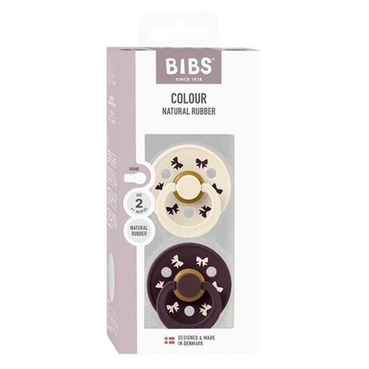 Bibs Studio Line - 2 Pack,  Storlek 2 (6+ Mån.), Rund - Latex,