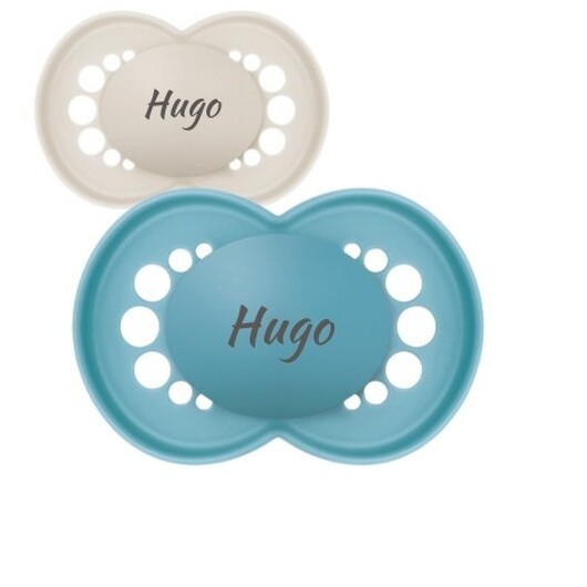 Mam Original,  Storlek 3 (16-36mån), Symetrisk - Silikon, Namnnappar