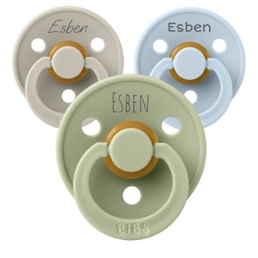 Bibs Colour, Storlek 1 (0-6 Mån), Symmetrisk - Latex, Personliga Nappar