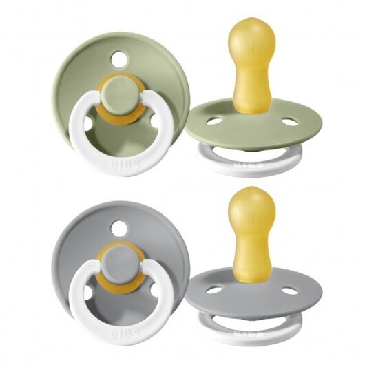 Bibs Colour Night- 2 Pack, Storlek 2 (6+ Mån.), Rund - Latex,