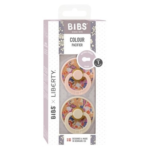 Bibs X Liberty, Colour 2-pack, Storlek 1 (0-6 Mån), Rund - Latex