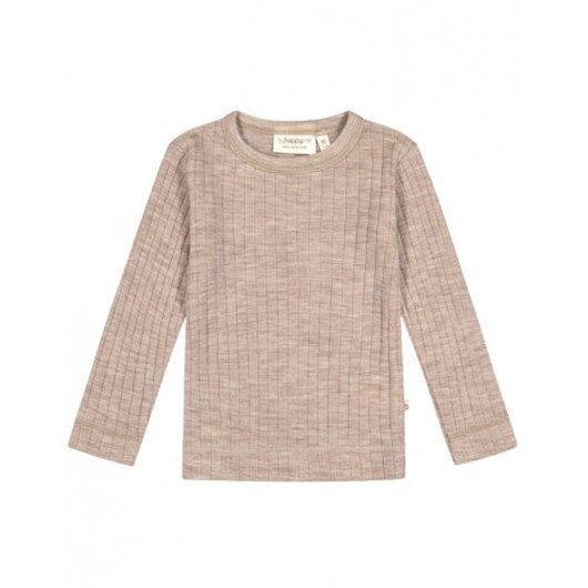 Långärmad T-shirt I 100% Merinoull Med Dropneedle-struktur, Oeko-texÂ®