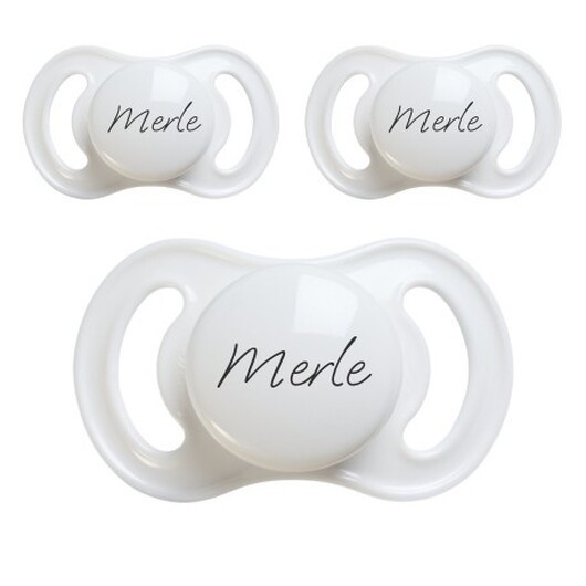 Esska Happy Mini, Storlek 1 (0-6 Mån.), Symmetrisk - Silikon, Namnnappar
