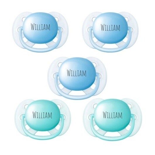 Philips Avent Ultra Soft, Storlek 1 (0-6 Mån.), Symmetrisk - Silikon,namnnappar, 5-pack