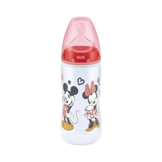 Nuk First Choice, Nappflaska, 300 Ml, Mickey Mouse Red