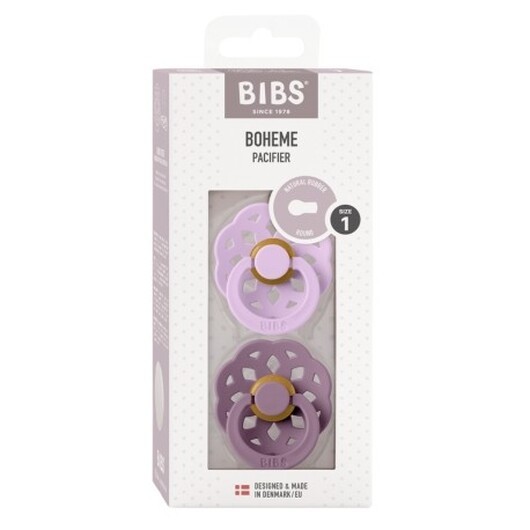 Bibs Boheme - 2 Pack,  Str. 1 (0-6 Mån.), Rund - Latex,