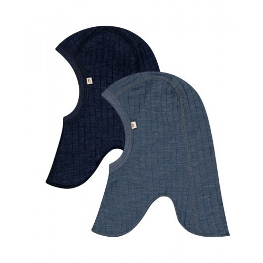 Balaclava I 100% Merinoull, Dropneedle, Tunn Kvalitet, Oeko-texÂ®,2-pack 62/68 Blue/navy Melange