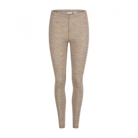 Leggings Dam I 100% Merinoull, 1x1 Ribb Beige Melange Xxl