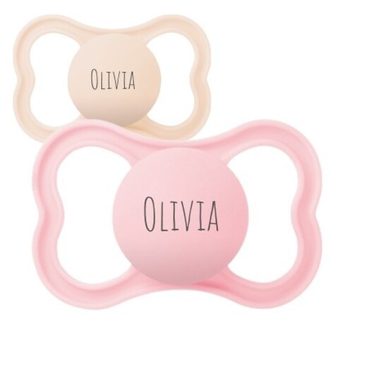 Mam Air,  Storlek 3 (16-36mån), Symetrisk- Naturgummi, Namnnappar