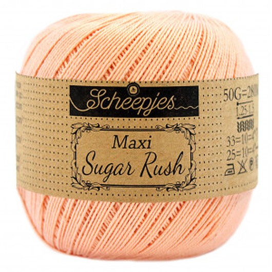 Scheepjes Maxi Sugar Rush Garn Unicolor 523 Pale Peach