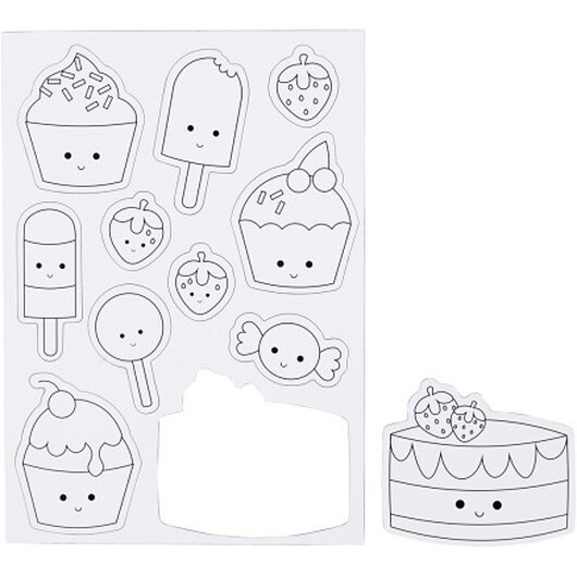 Magneter, Godis, storlek 14,85x21 cm, 1 ark