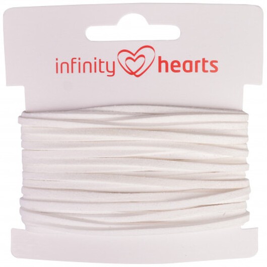 Infinity Hearts Snöre Alcantara 2mm 01 Vit - 5m